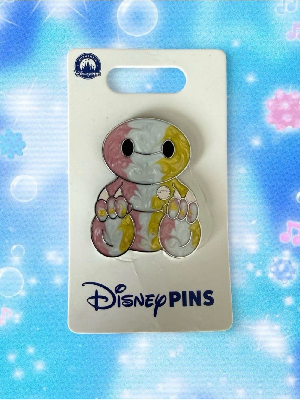 NEW Baymax Disney Parks Colorful Pink & Yellow Tie Die Disney Pin